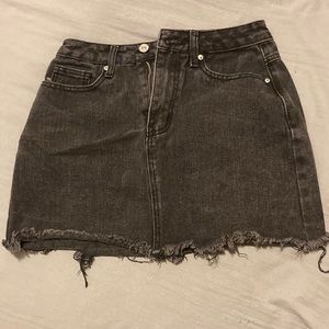 Black jean skirt